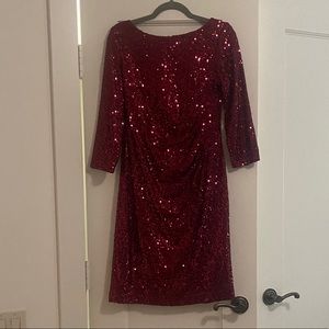 Jessica Howard Red Sequin Dress